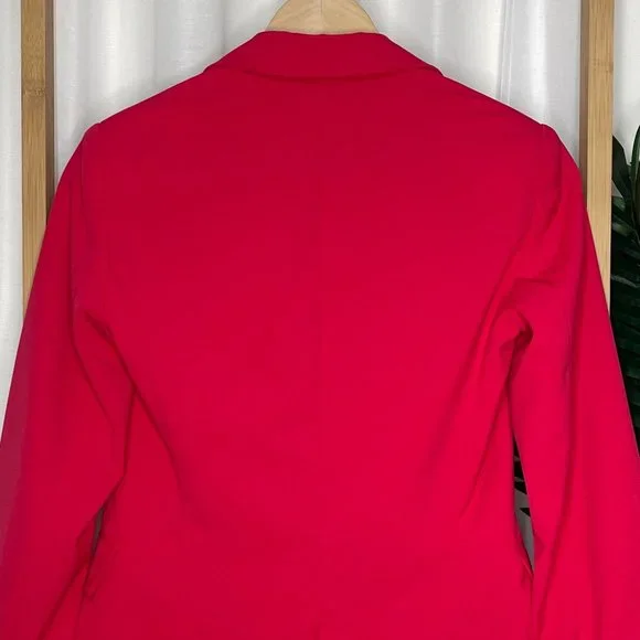 SOLD Zara Pink Relaxed Straight Blazer Jacket Size 4-6 - Picture 7 of 10